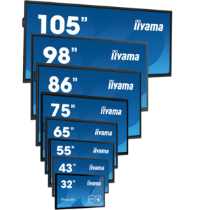iiyama ProLite IDS, 247,7cm (98''), Infrarot, 4K, USB, USB-C, RS232, Ethernet, WLAN, Android, Kit (USB), schwarz
