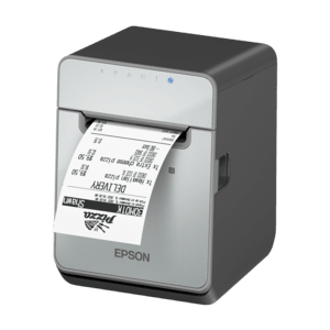 Epson TM-L100, 8 Punkte/mm (203dpi), Cutter, linerless, USB, Lightning, Ethernet, schwarz